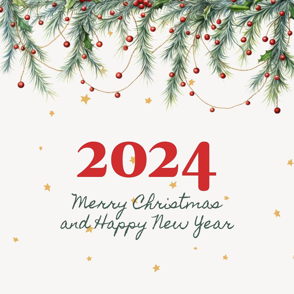Christmas & new year  Instagram post template