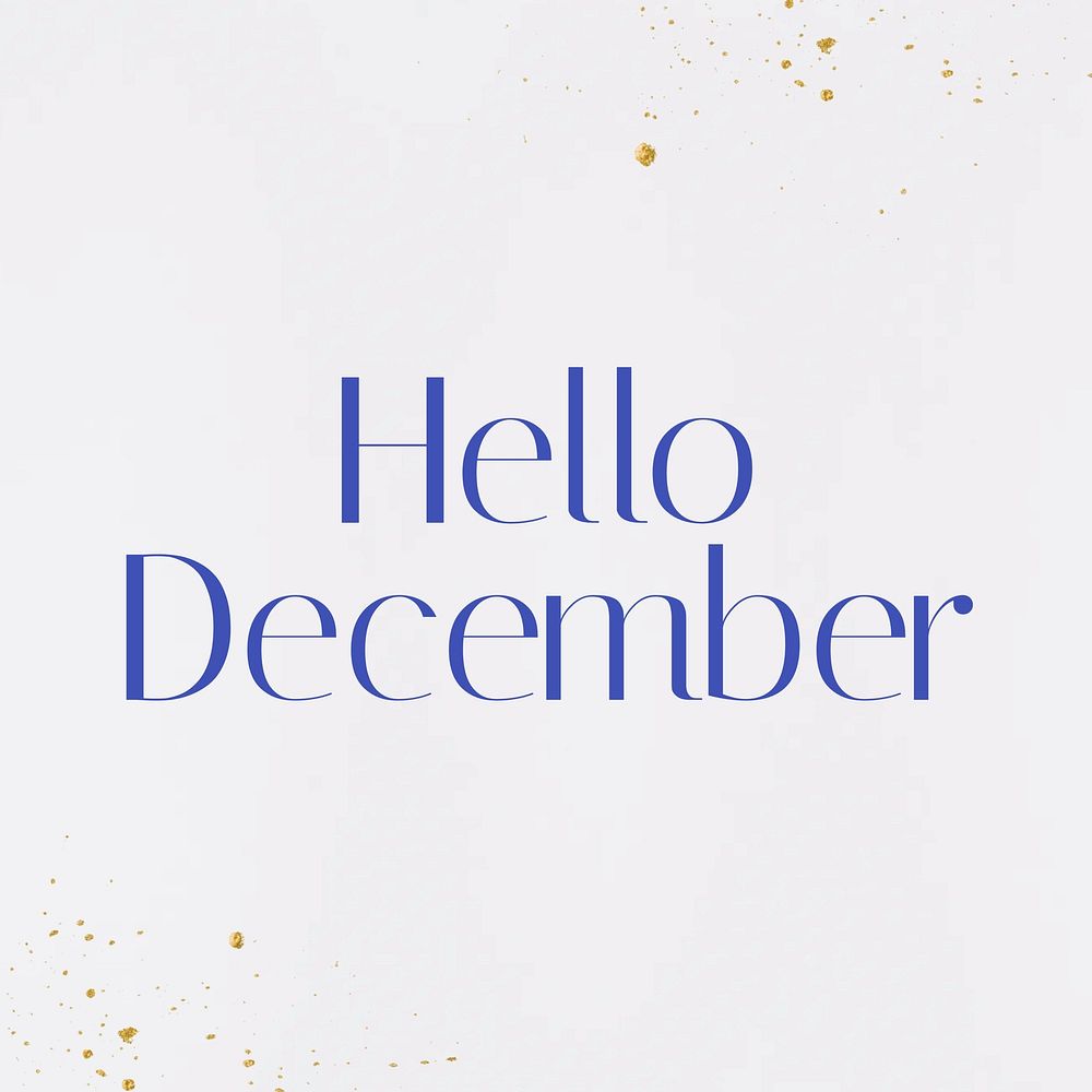 Hello December  Instagram post template