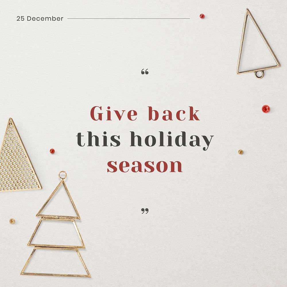 Holiday season donation  Instagram post template