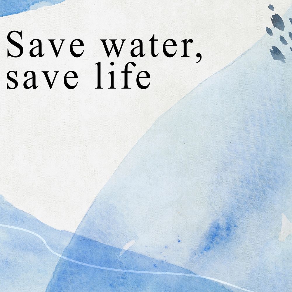 Save water quote  Instagram post template