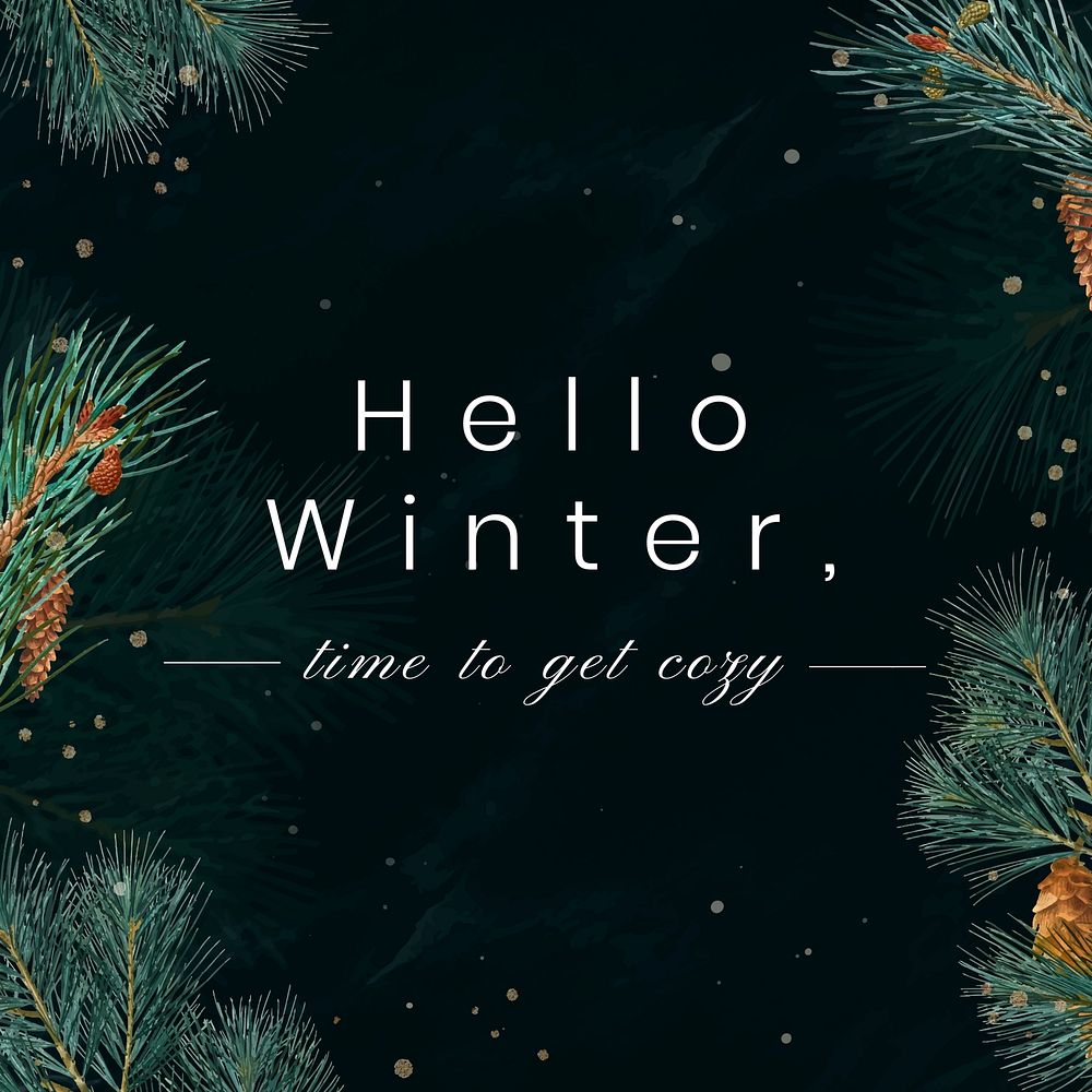 Hello winter  Instagram post template