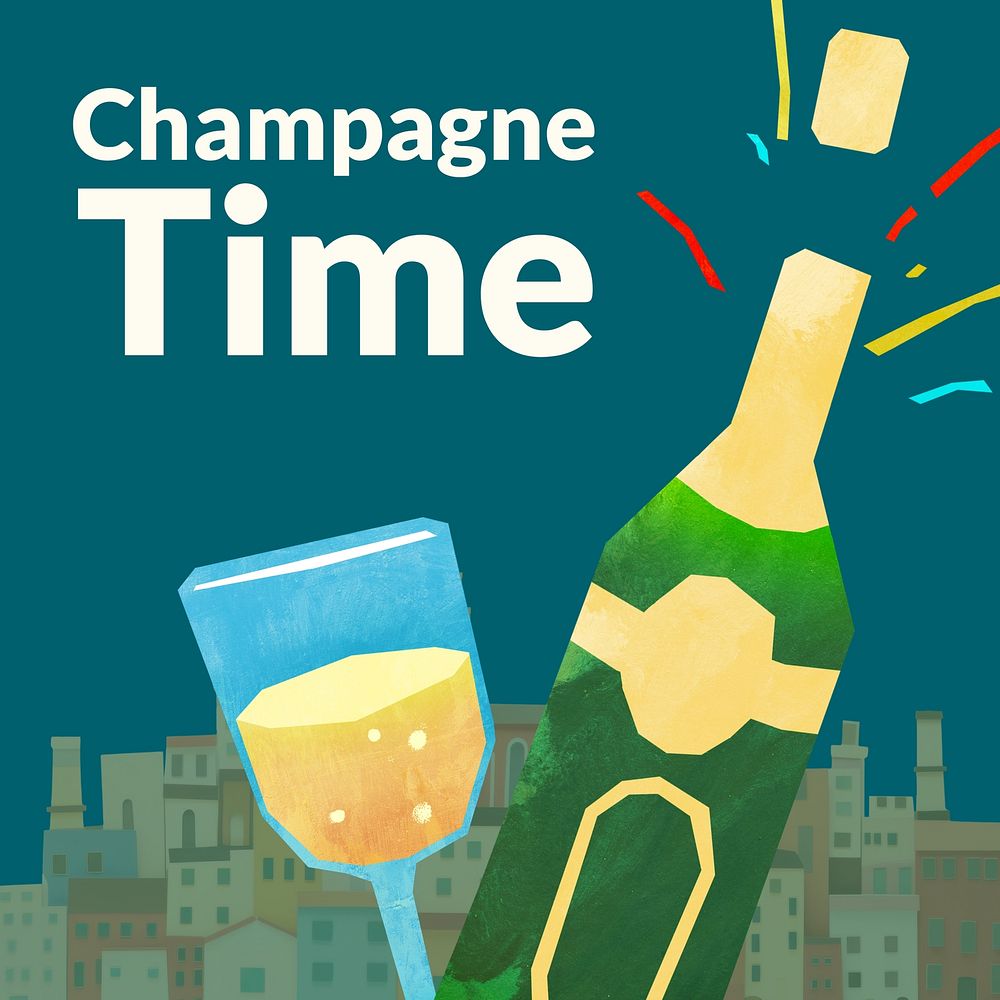 Champagne time  Instagram post template