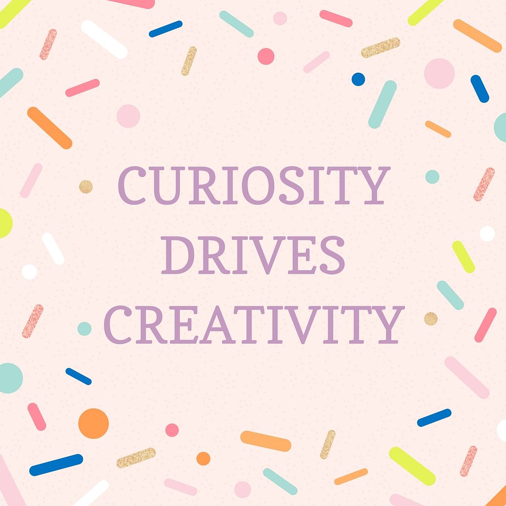 Curiosity & creativity   Instagram post template