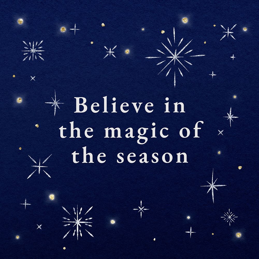 Magic & season quote  Instagram post template