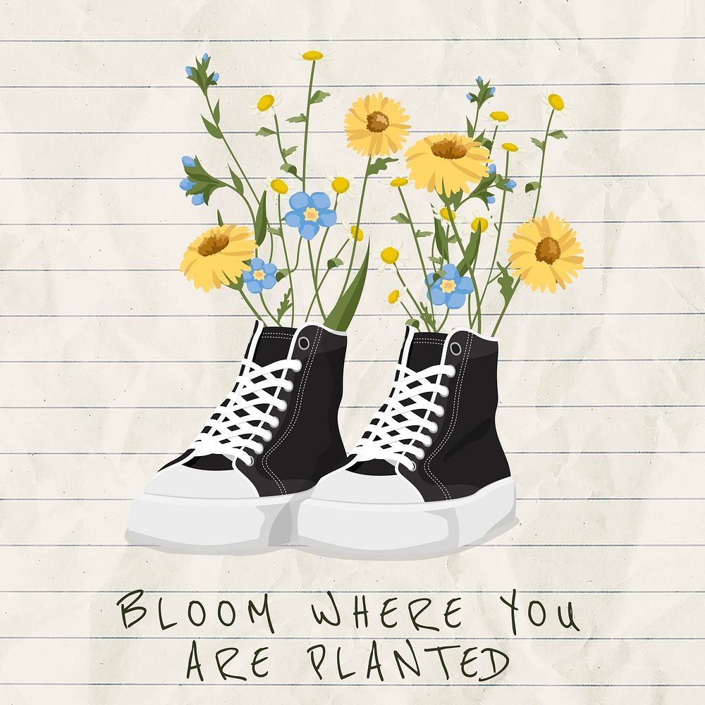 Bloom where you are planted  Instagram post template