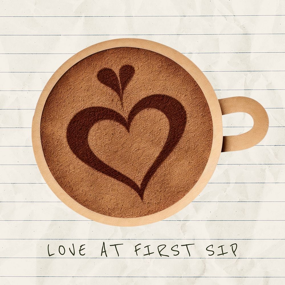 Love at first sip quote Instagram post template