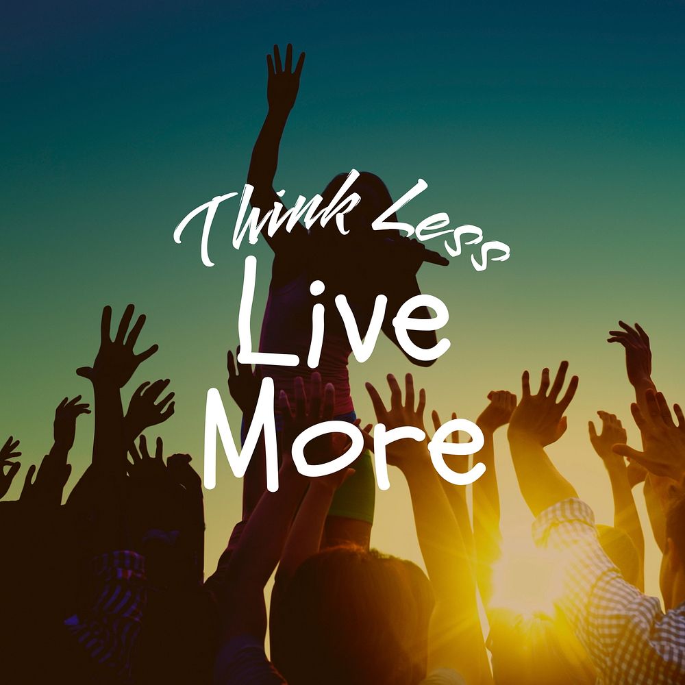 Think less, live more  Instagram post template