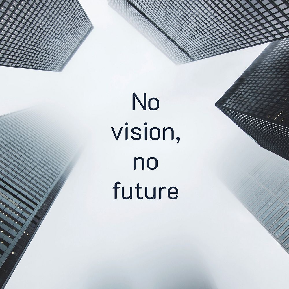 Vision & future quote  Instagram post template