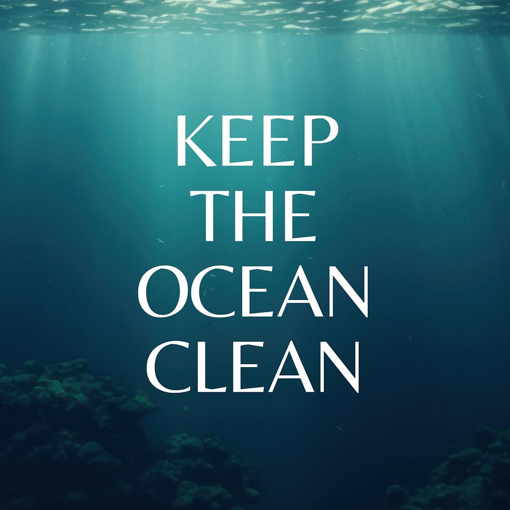 Ocean quote  Instagram post template