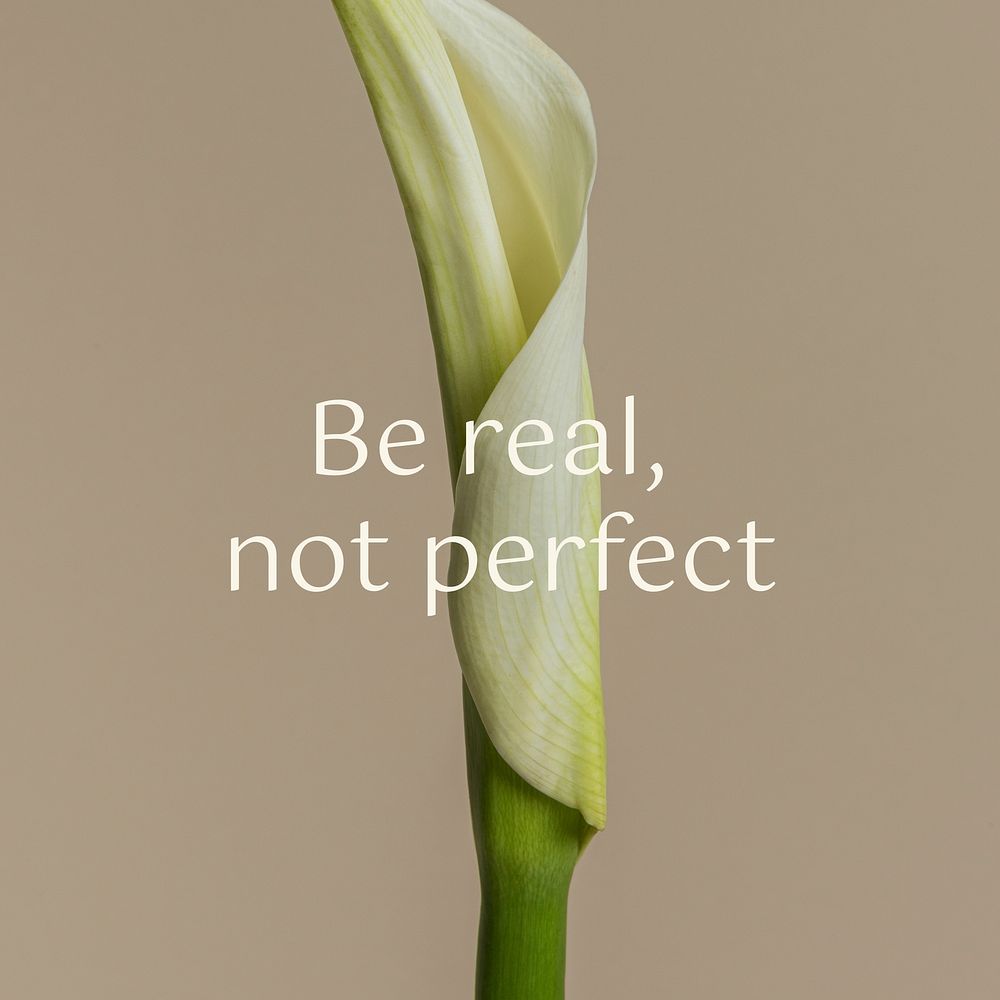 Be real, not perfect  Instagram post template