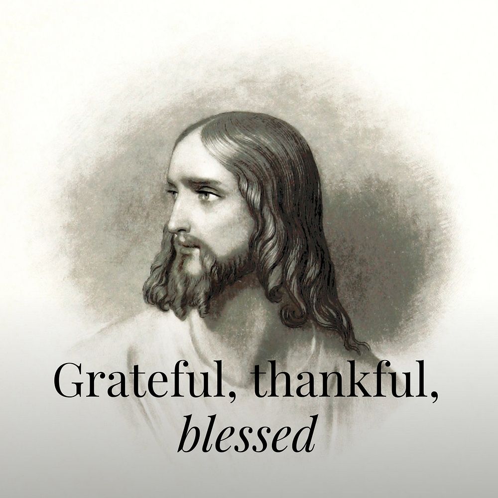 Grateful, thankful, blessed  Instagram post template