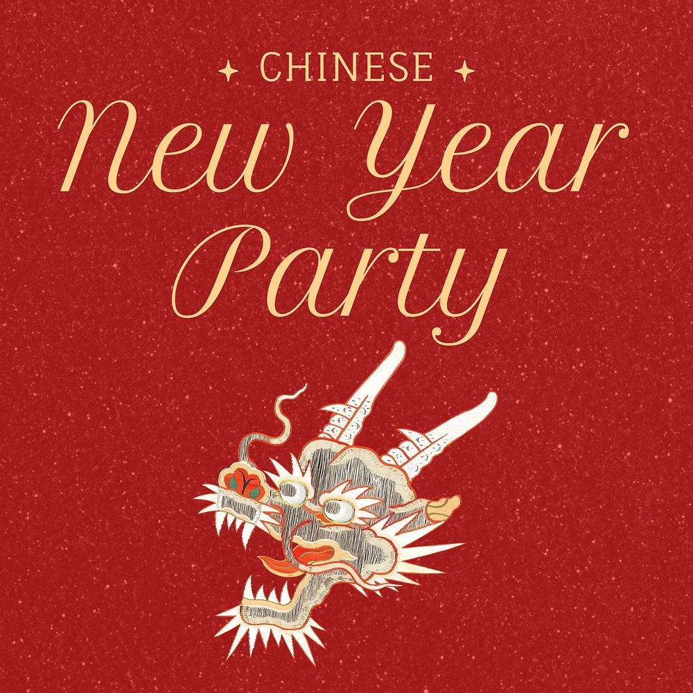 Chinese new year party  Instagram post template