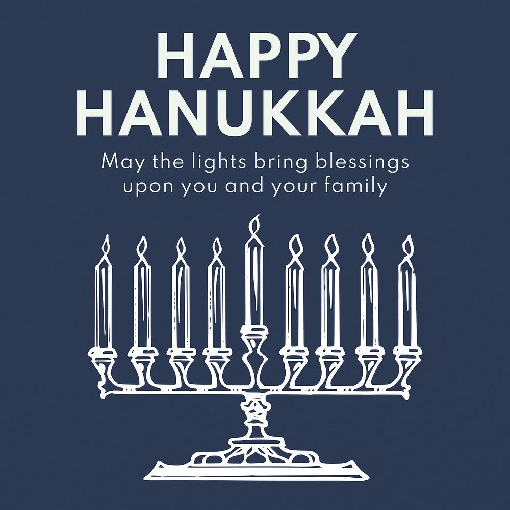 Happy Hanukkah  Instagram post template