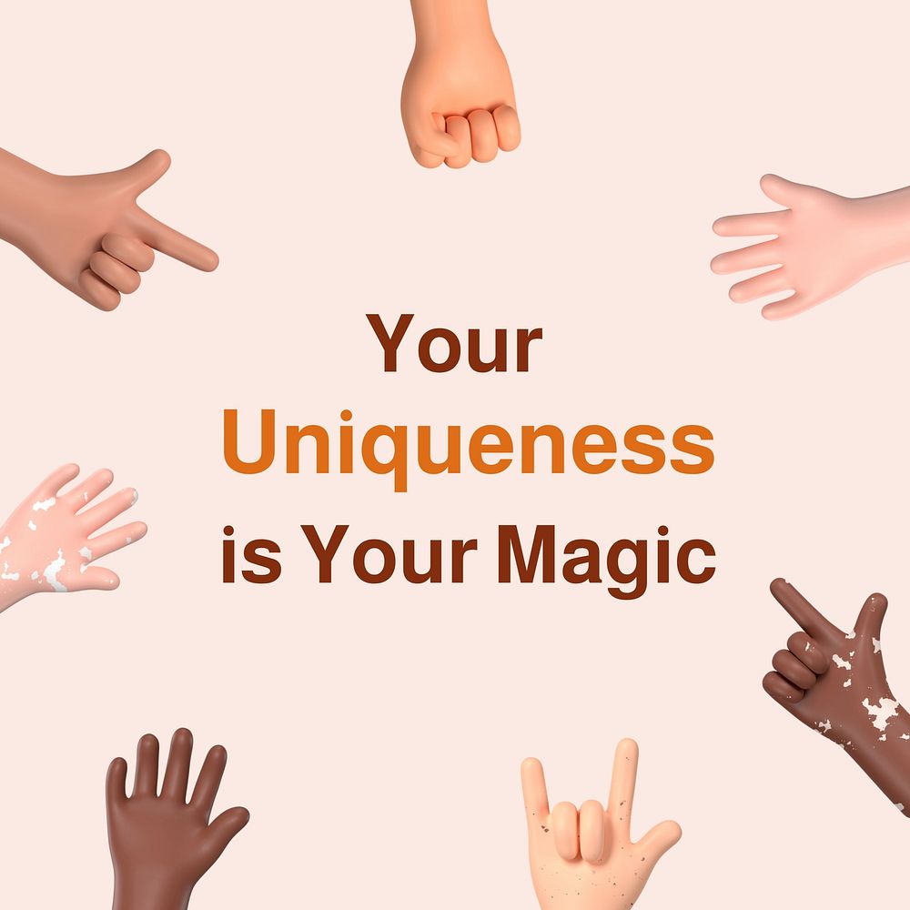 Your uniqueness is magic  Instagram post template