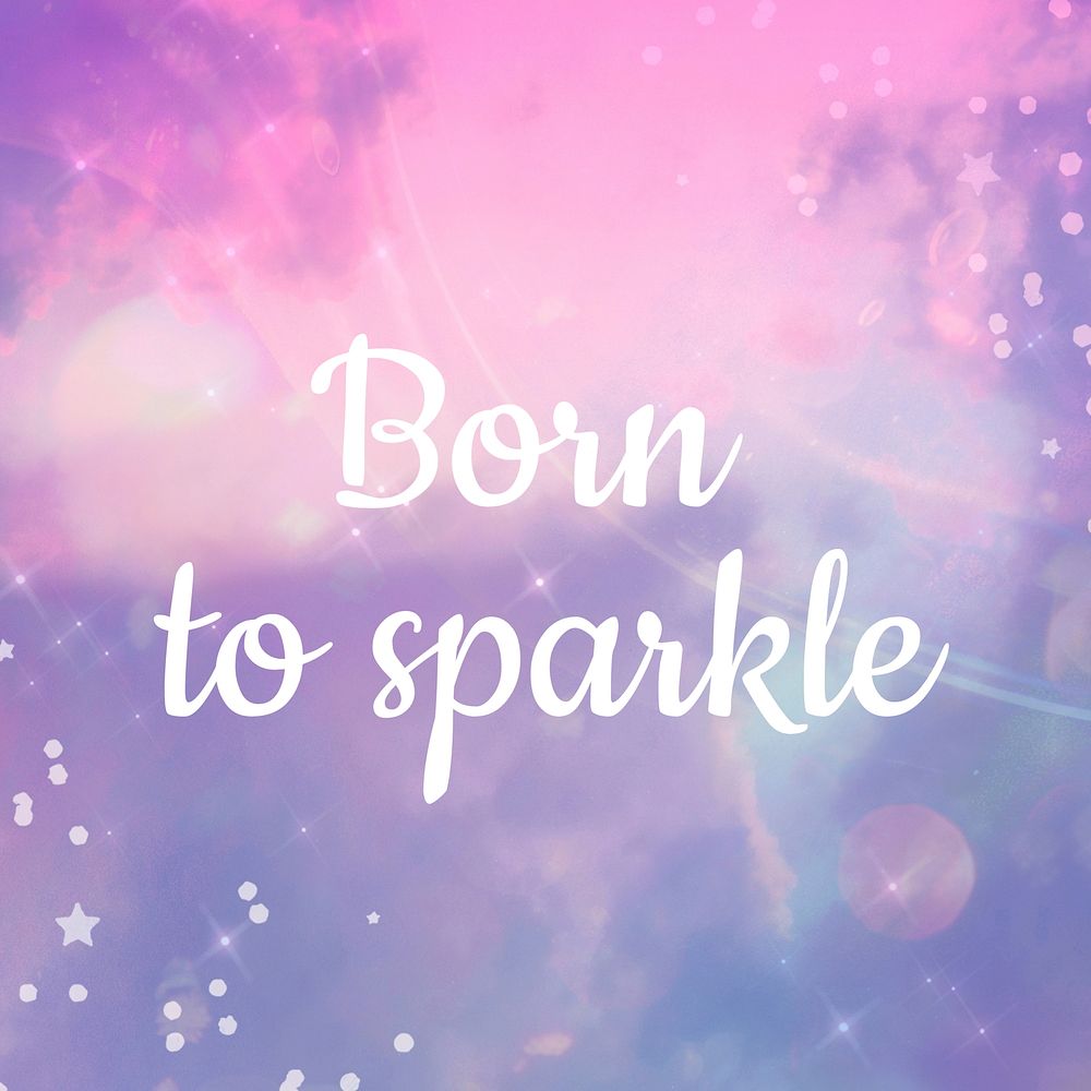 Born to sparkle   Instagram post template