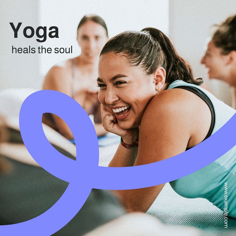 Yoga quote  Instagram post template