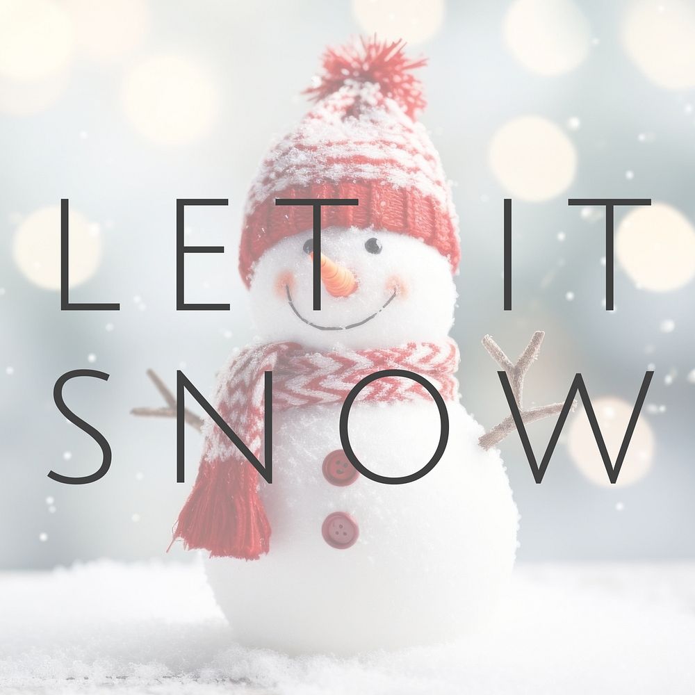 Let it snow  Instagram post template