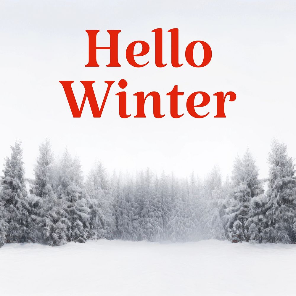 Hello winter  Instagram post template