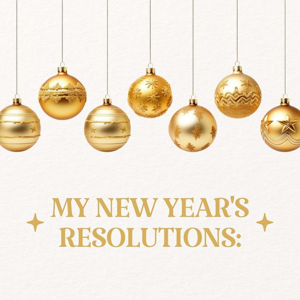 New year resolution  Instagram post template