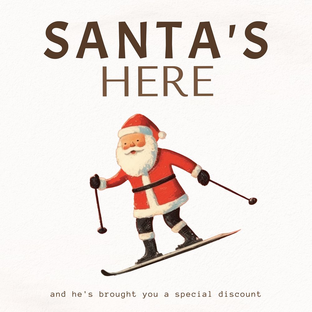 Santa's here  Instagram post template