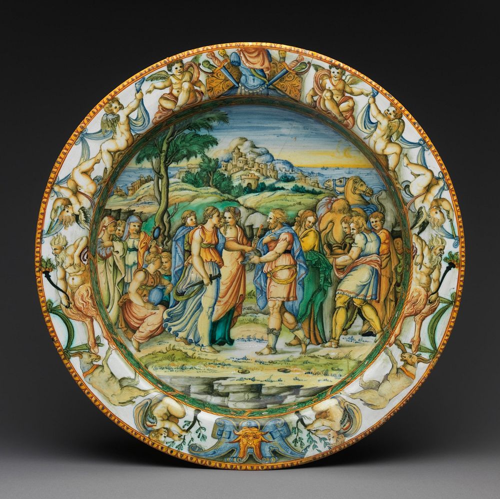 Dish with The Discovery of Achilles