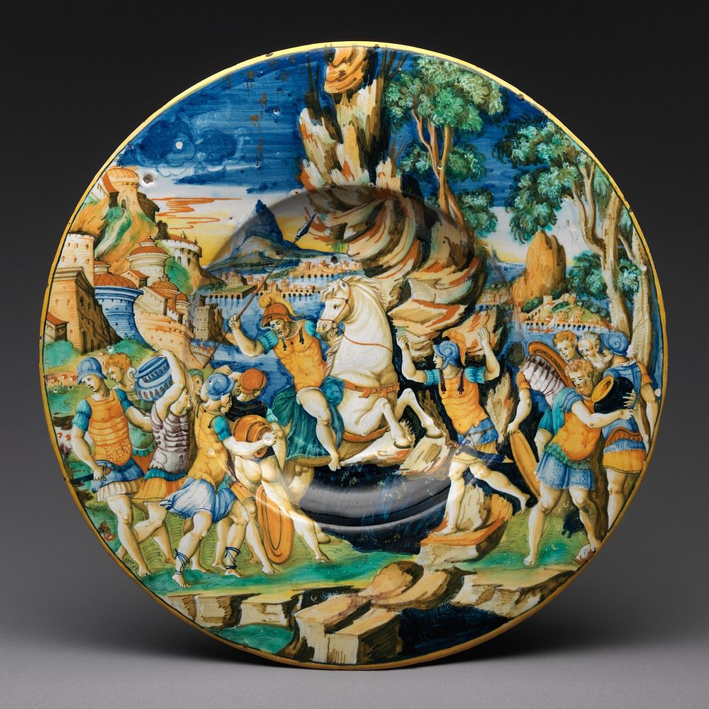 Dish with The Heroism of Marcus Curtius