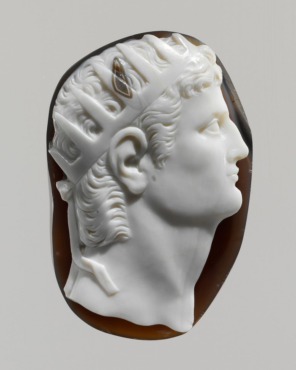 Head of Augustus (Gaius Julius Caesar Octavianus 63 B.C.–14 A.D.) wearing the celestial crown