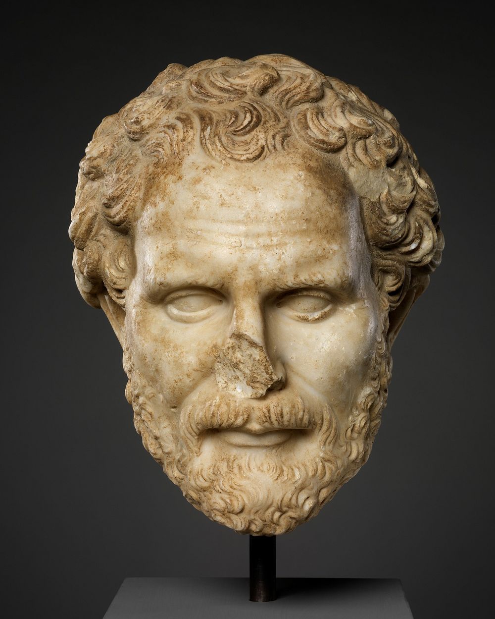 Marble head of Demosthenes