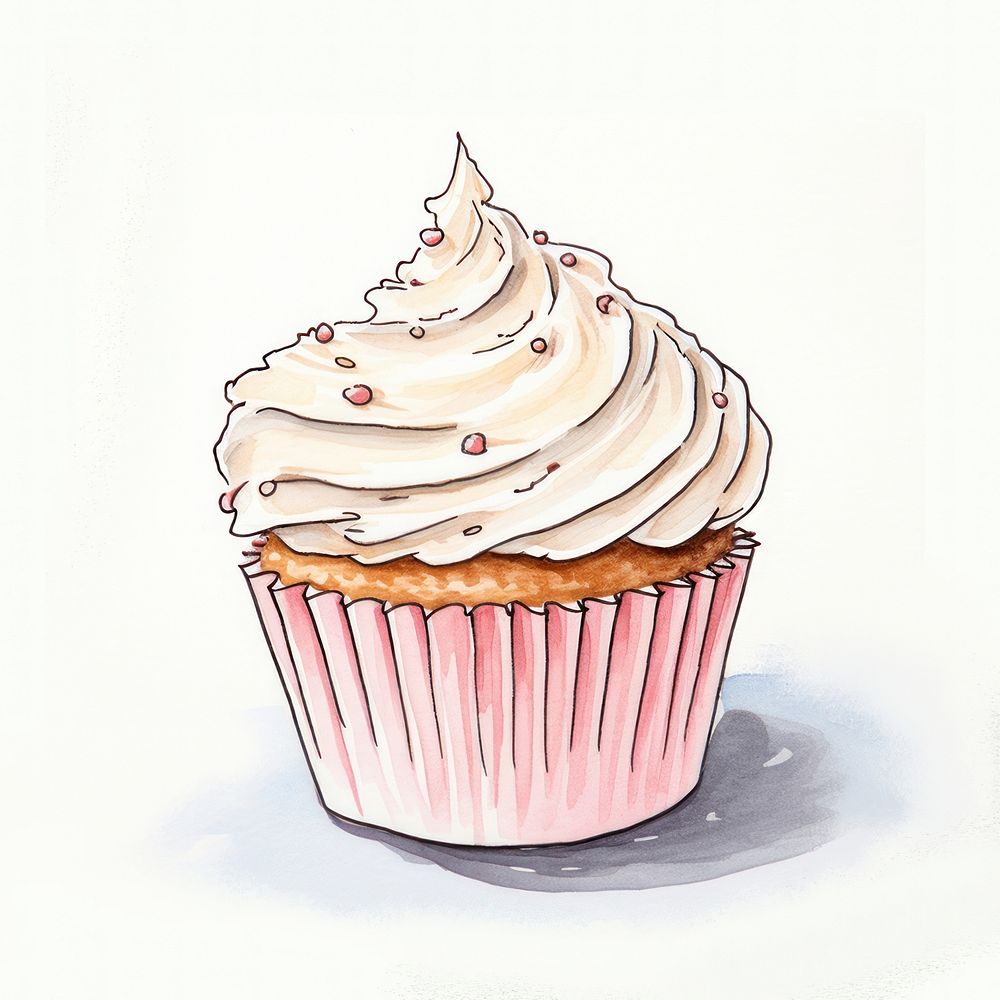 Cup cake cupcake dessert cartoon. AI generated Image by rawpixel.