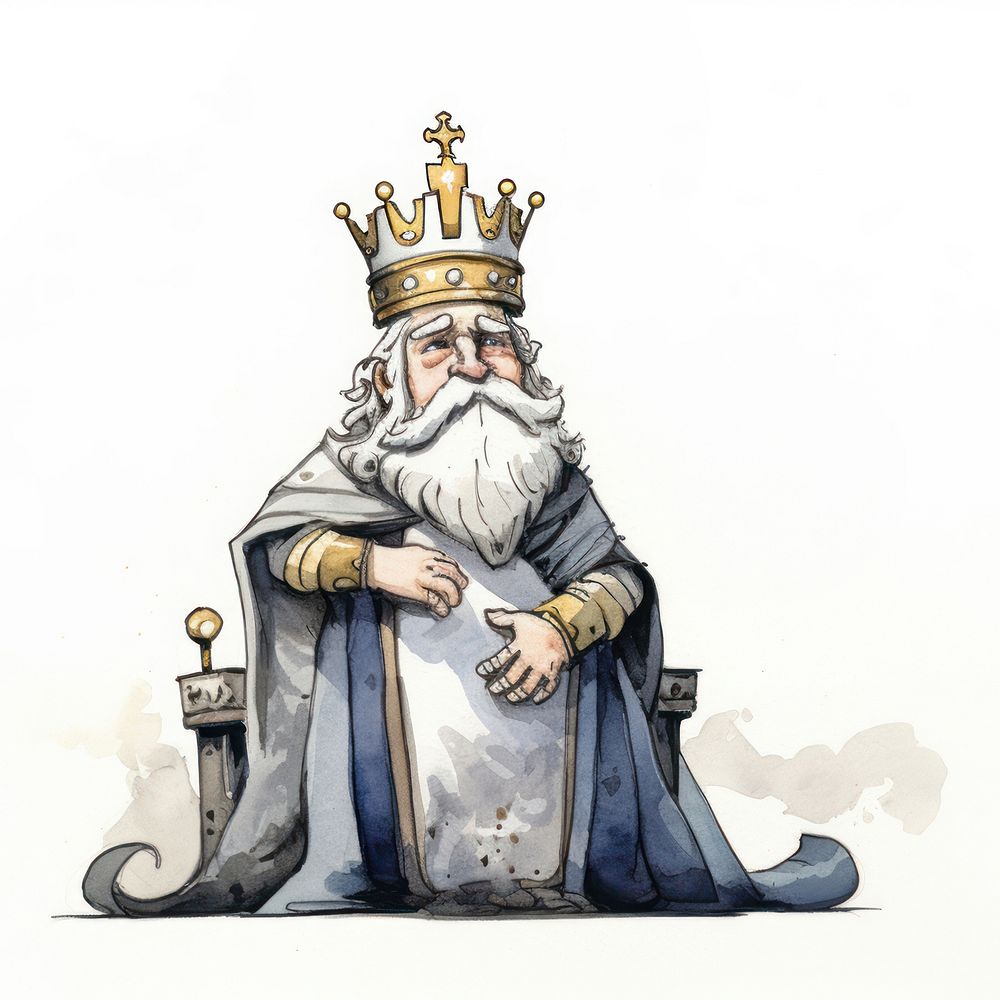 King cartoon sketch crown. AI generated Image by rawpixel.