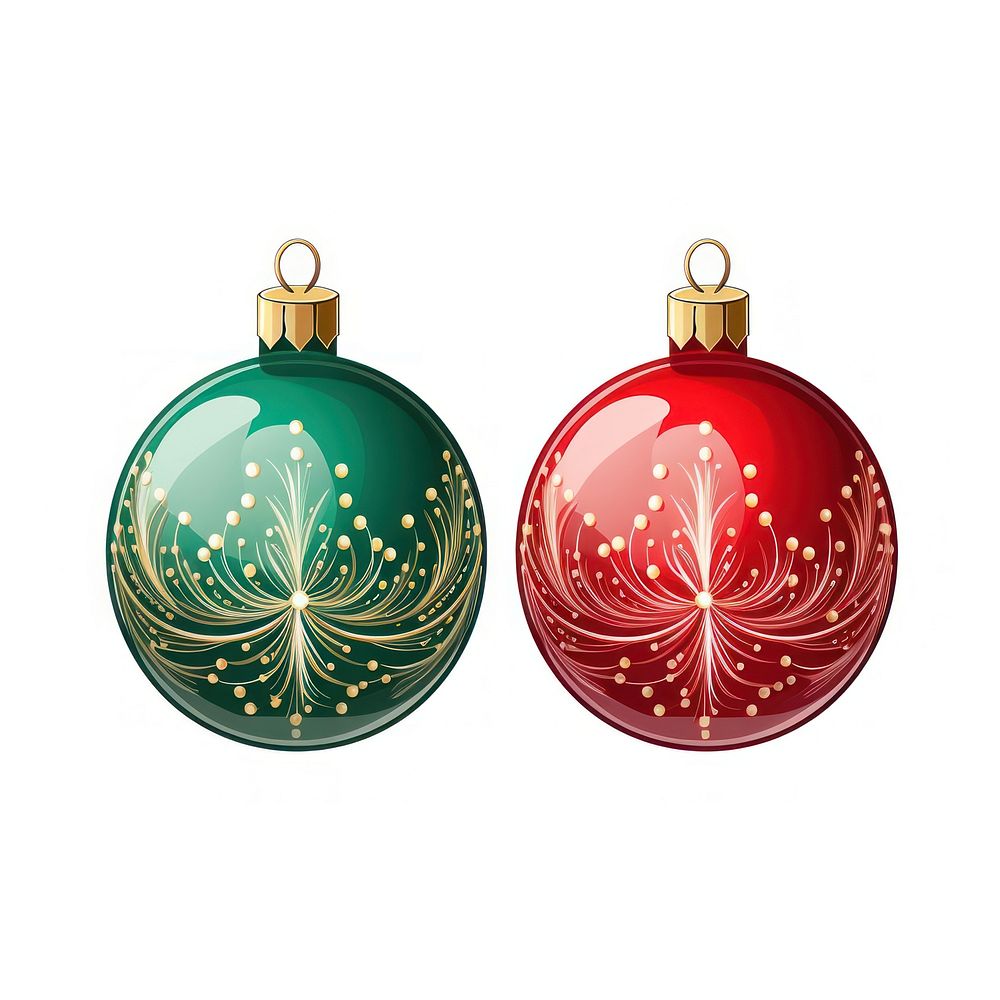 Christmas ornaments jewelry white background illuminated. AI generated Image by rawpixel.