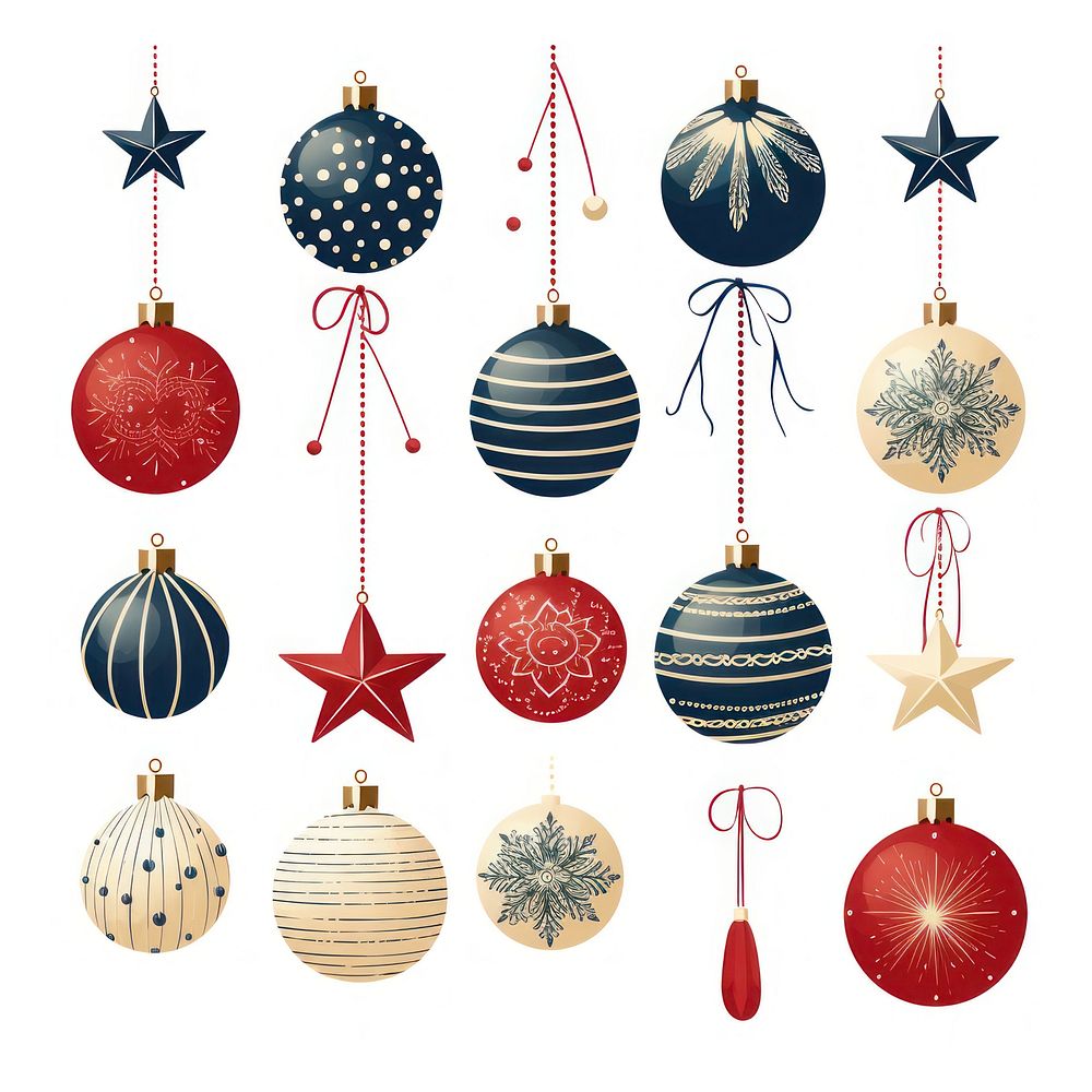 Christmas ornaments celebration accessories repetition. AI generated Image by rawpixel.