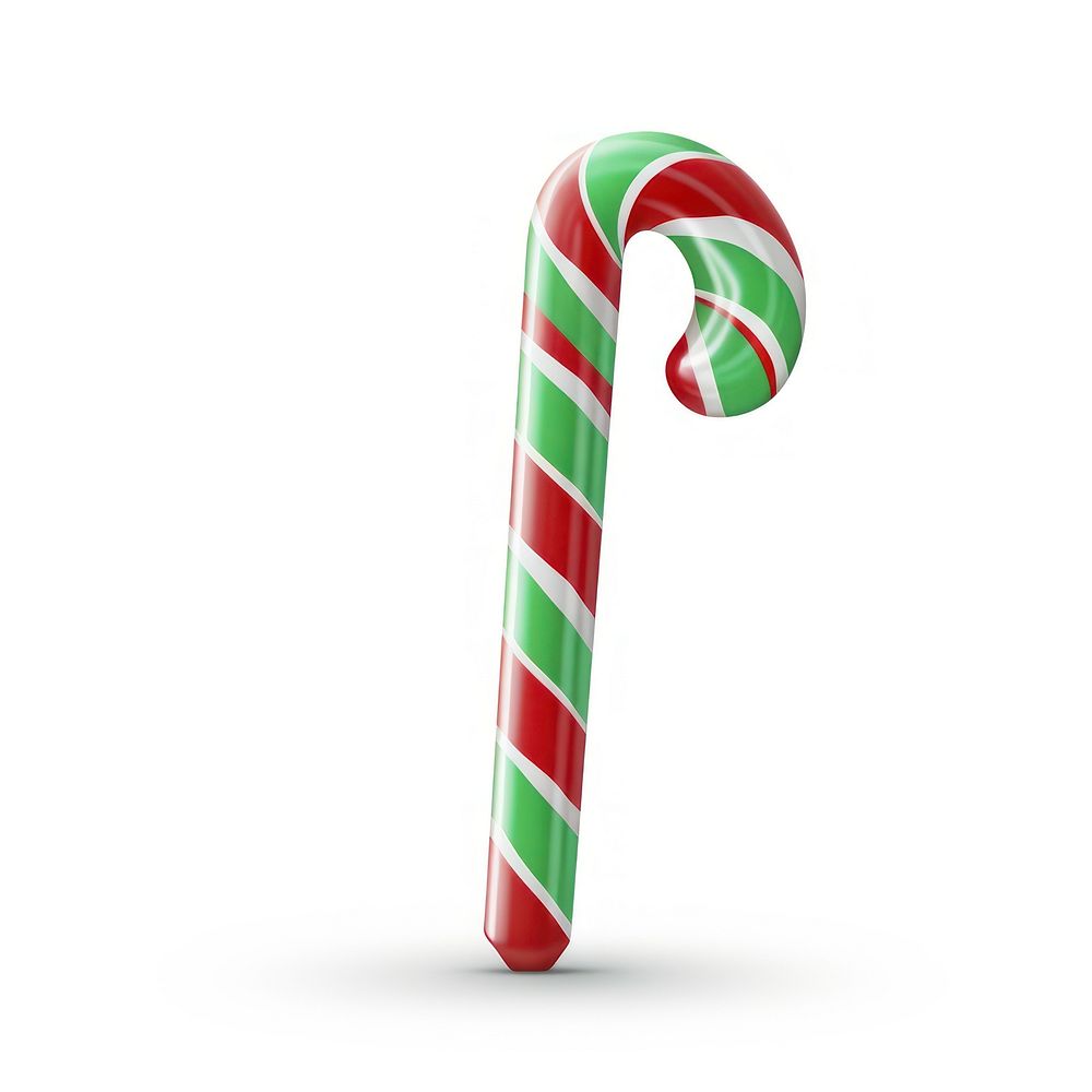 Green candy cane confectionery food white background. AI generated Image by rawpixel.