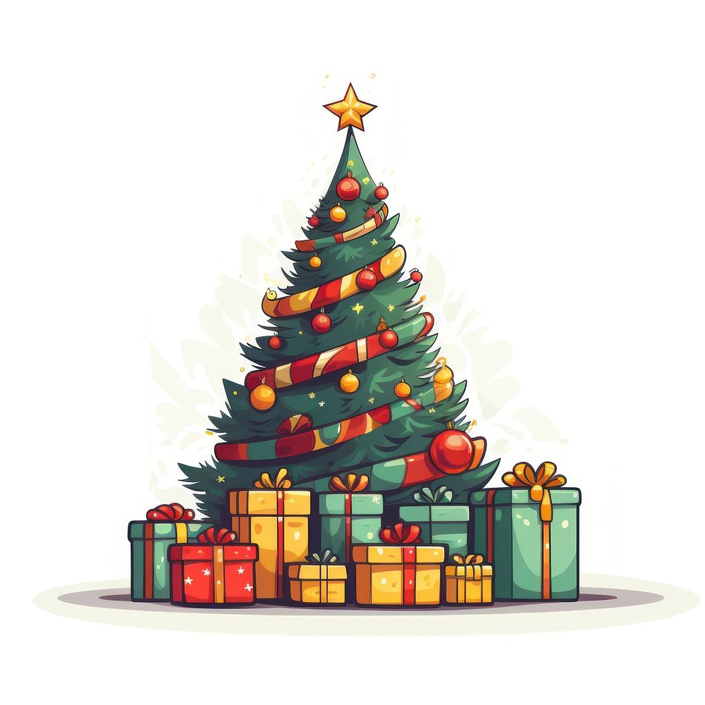 Presents christmas tree plant. AI generated Image by rawpixel.