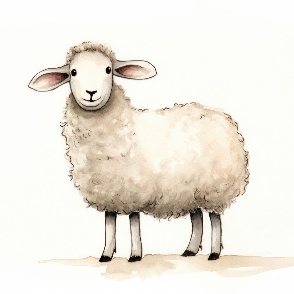 Sheep livestock cartoon animal. AI generated Image by rawpixel.