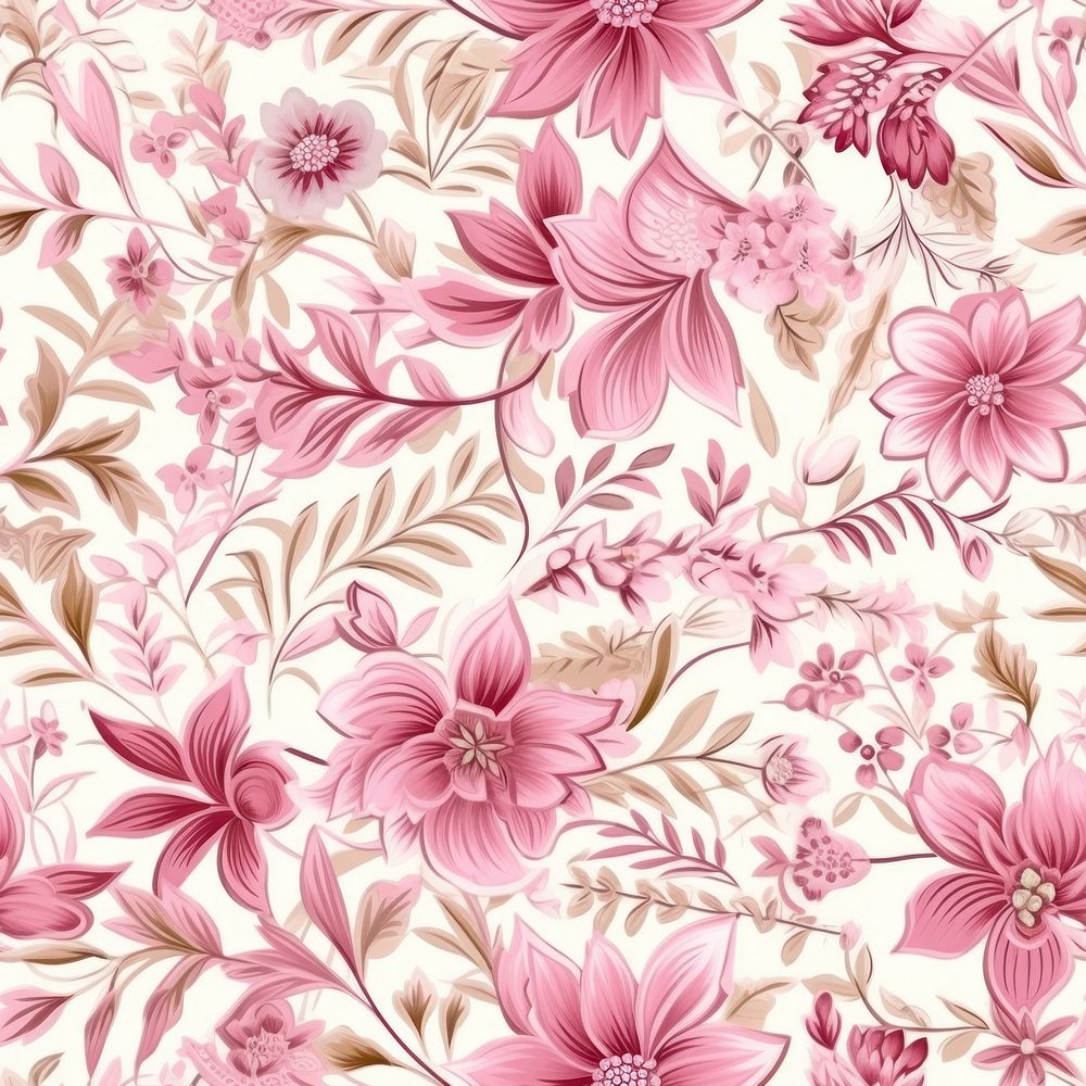 Vintage pattern muted pink flower plant inflorescence. AI generated Image by rawpixel.