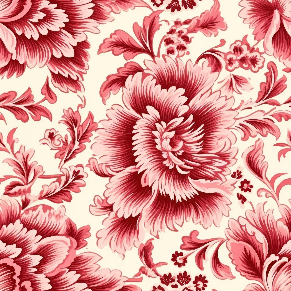 Vintage pattern muted red flower dahlia plant. AI generated Image by rawpixel.