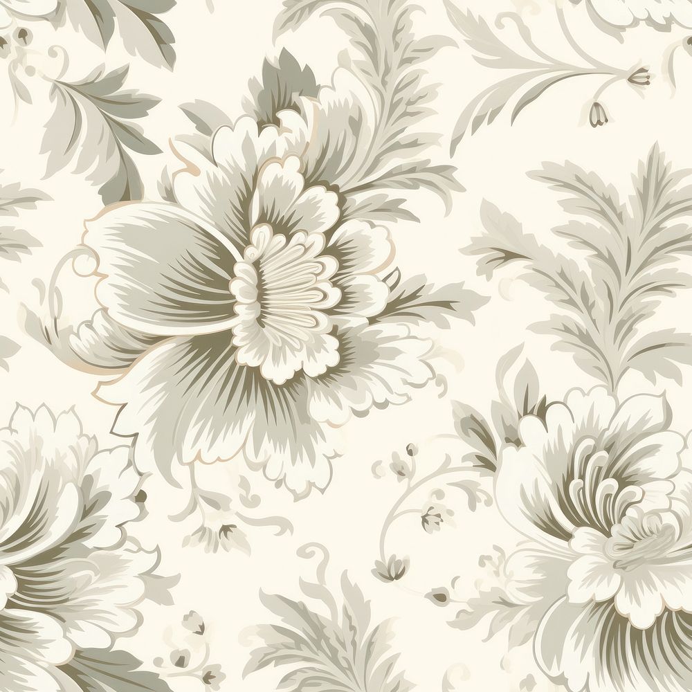 Vintage pattern muted white flower backgrounds fragility. AI generated Image by rawpixel.