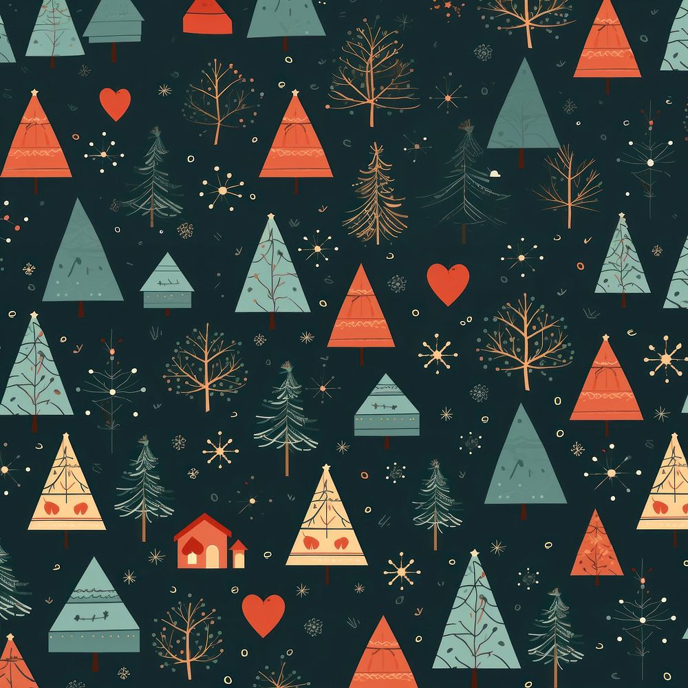 Christmas christmas pattern illuminated. AI generated Image by rawpixel.