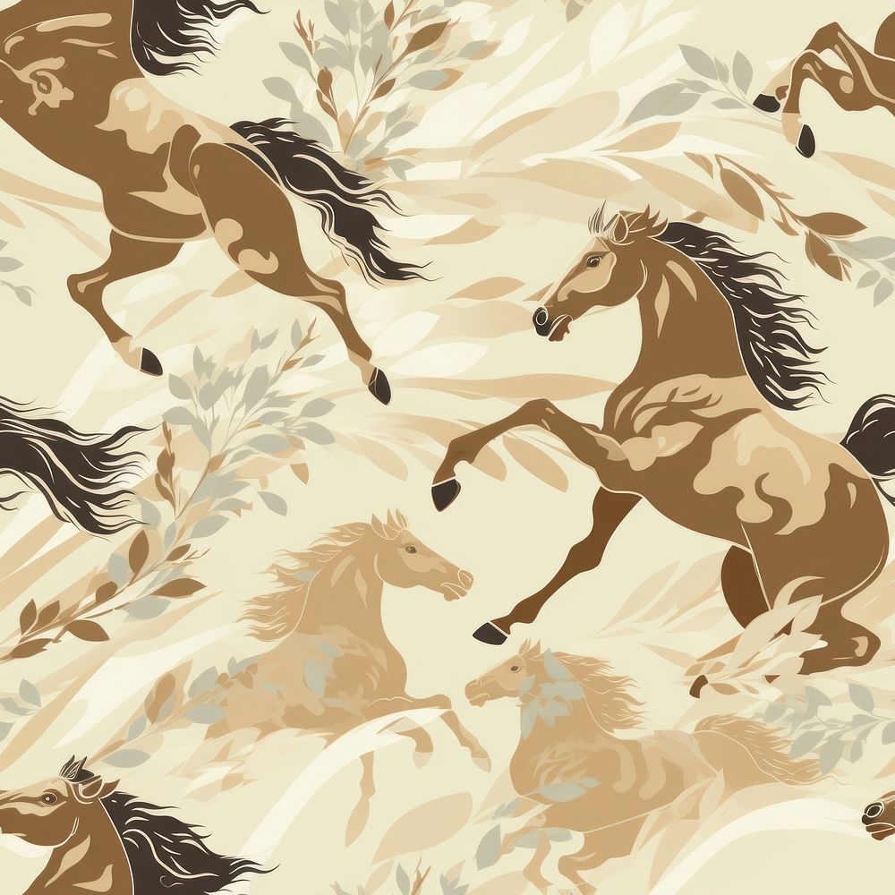 Brown vintage horse pattern livestock | Free Photo Illustration - rawpixel