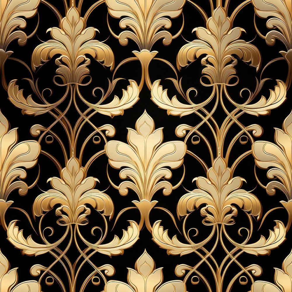 Gold vintage luxury pattern backgrounds repetition decoration. 