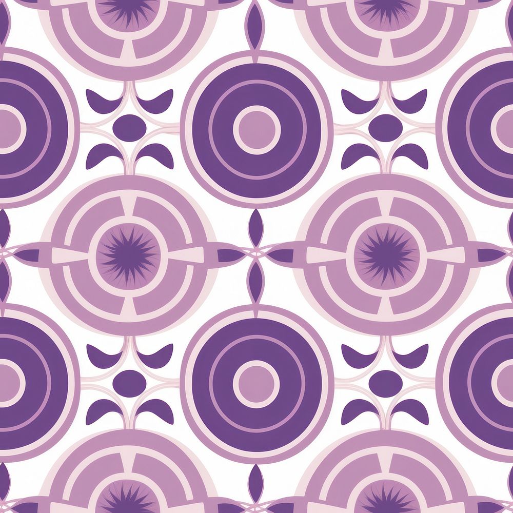 Purple vintage circle pattern tile backgrounds repetition. AI generated Image by rawpixel.
