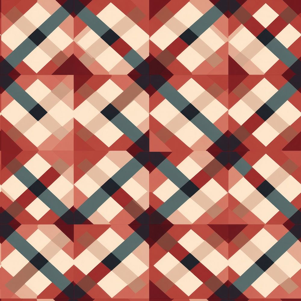 Red vintage square pattern tile backgrounds repetition. AI generated Image by rawpixel.