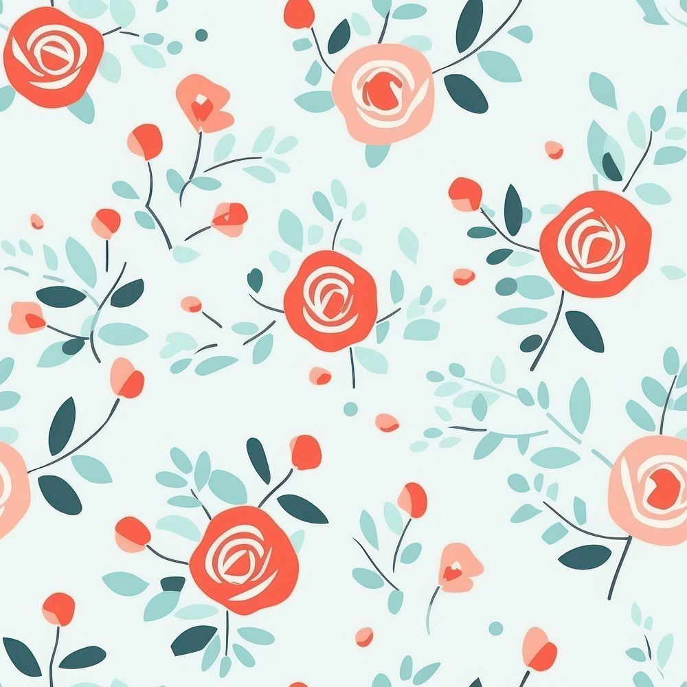 Rose pattern backgrounds . AI generated Image by rawpixel.