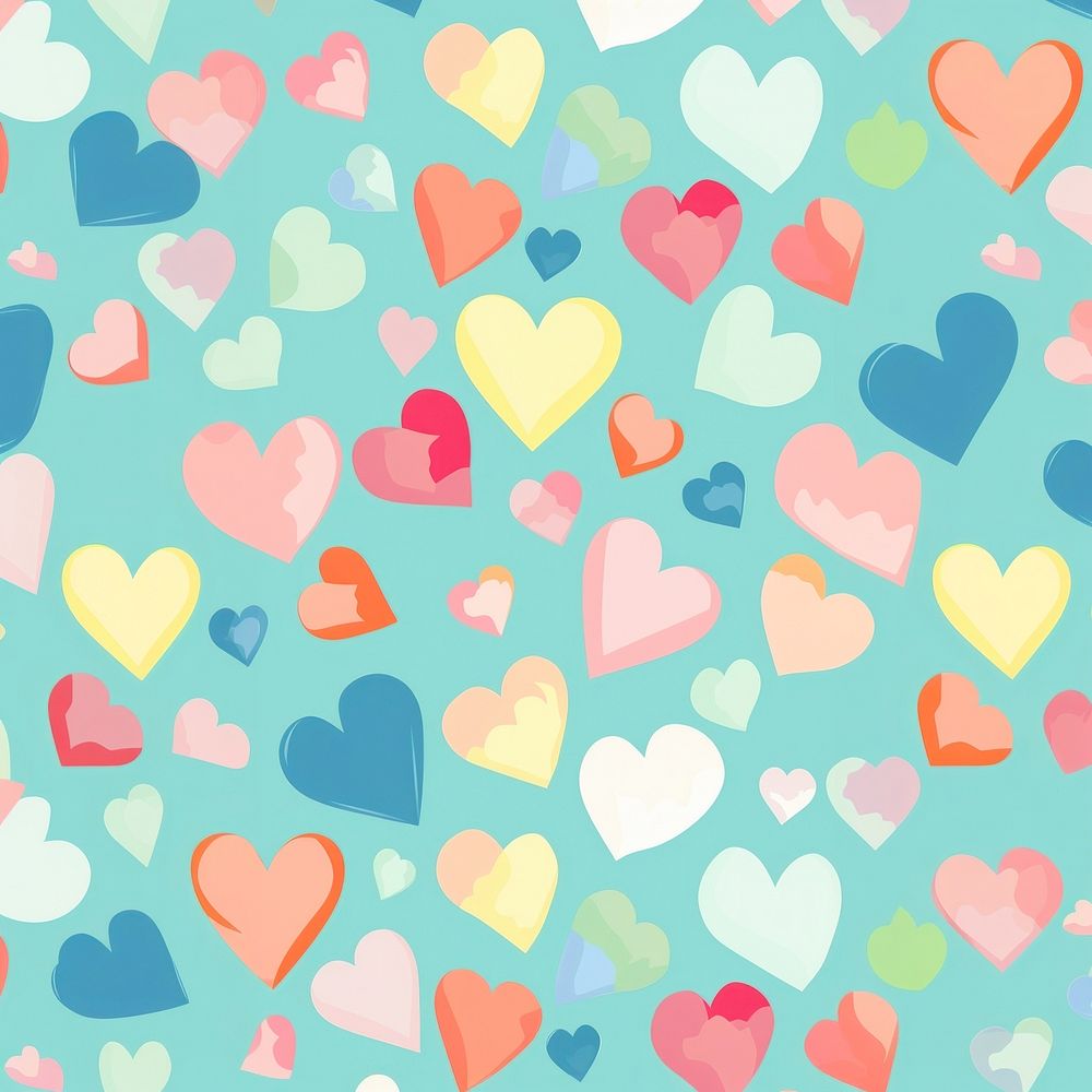Pastel heart pattern backgrounds creativity. AI generated Image by rawpixel.