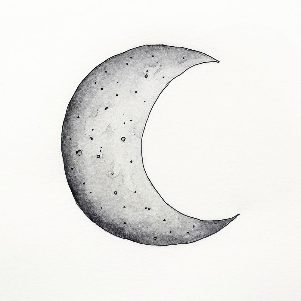Moon astronomy nature sketch. AI generated Image by rawpixel.