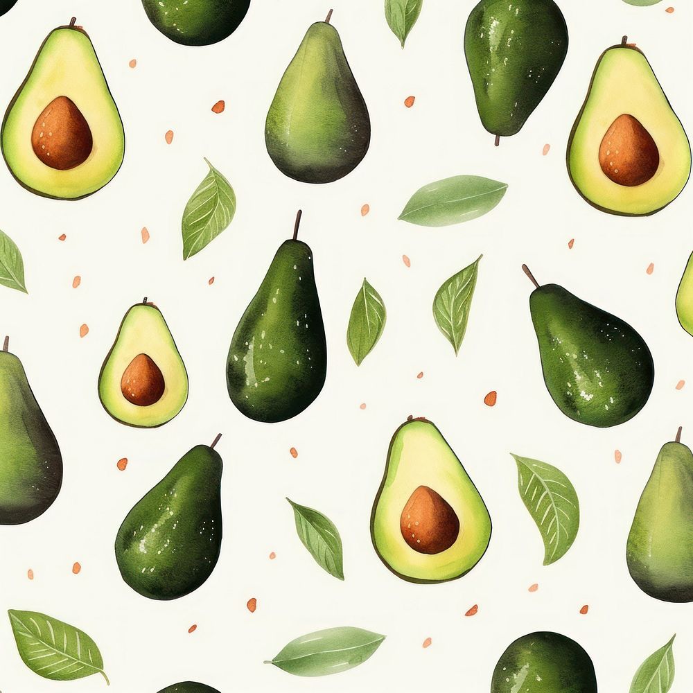 Avocado pattern fruit plant. AI generated Image by rawpixel.