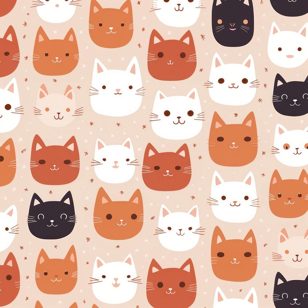 Cat pattern animal backgrounds mammal. 
