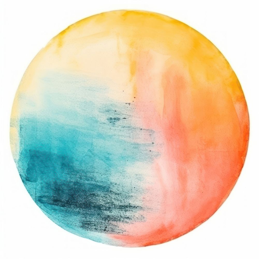Circle cold tone backgrounds painting shape. AI generated Image by rawpixel.