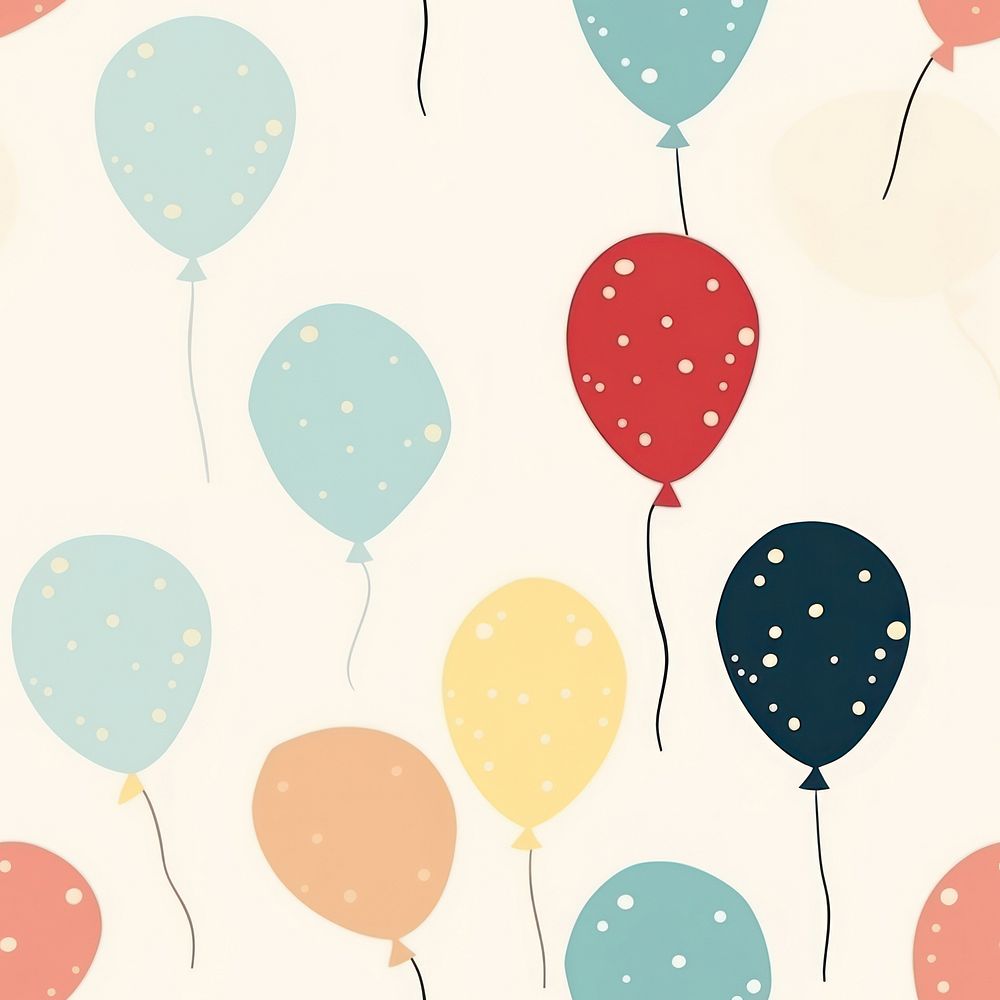 Balloon pattern celebration anniversary. AI generated Image by rawpixel.